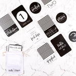 Monochrome Baby Milestone Cards - Belle and Grace Boutique