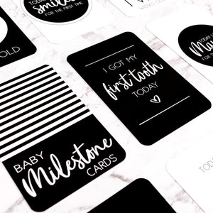 Monochrome Baby Milestone Cards - Belle and Grace Boutique