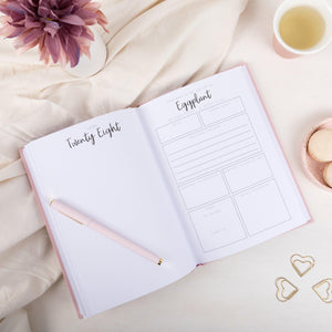 Pregnancy Journal (White) and Pregnancy Milestone Cards Bundle - Belle and Grace Boutique