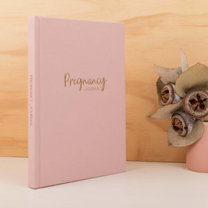 Blush Pink Linen Pregnancy Journal  - LIMITED EDITION - Belle and Grace Boutique