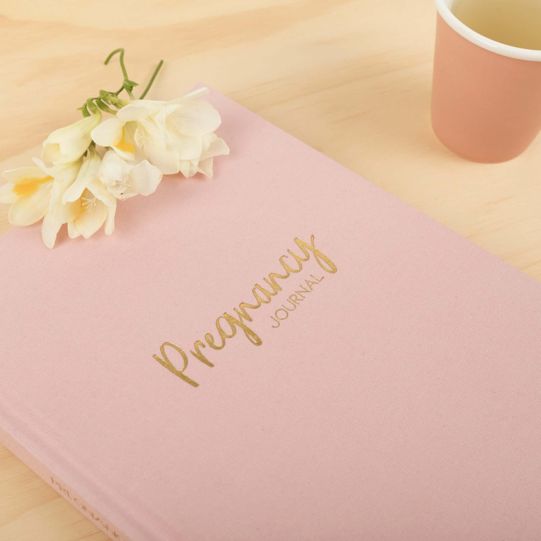 Blush Pink Linen Pregnancy Journal  - LIMITED EDITION - Belle and Grace Boutique