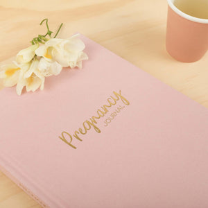 Blush Pink Linen Pregnancy Journal  - LIMITED EDITION - Belle and Grace Boutique