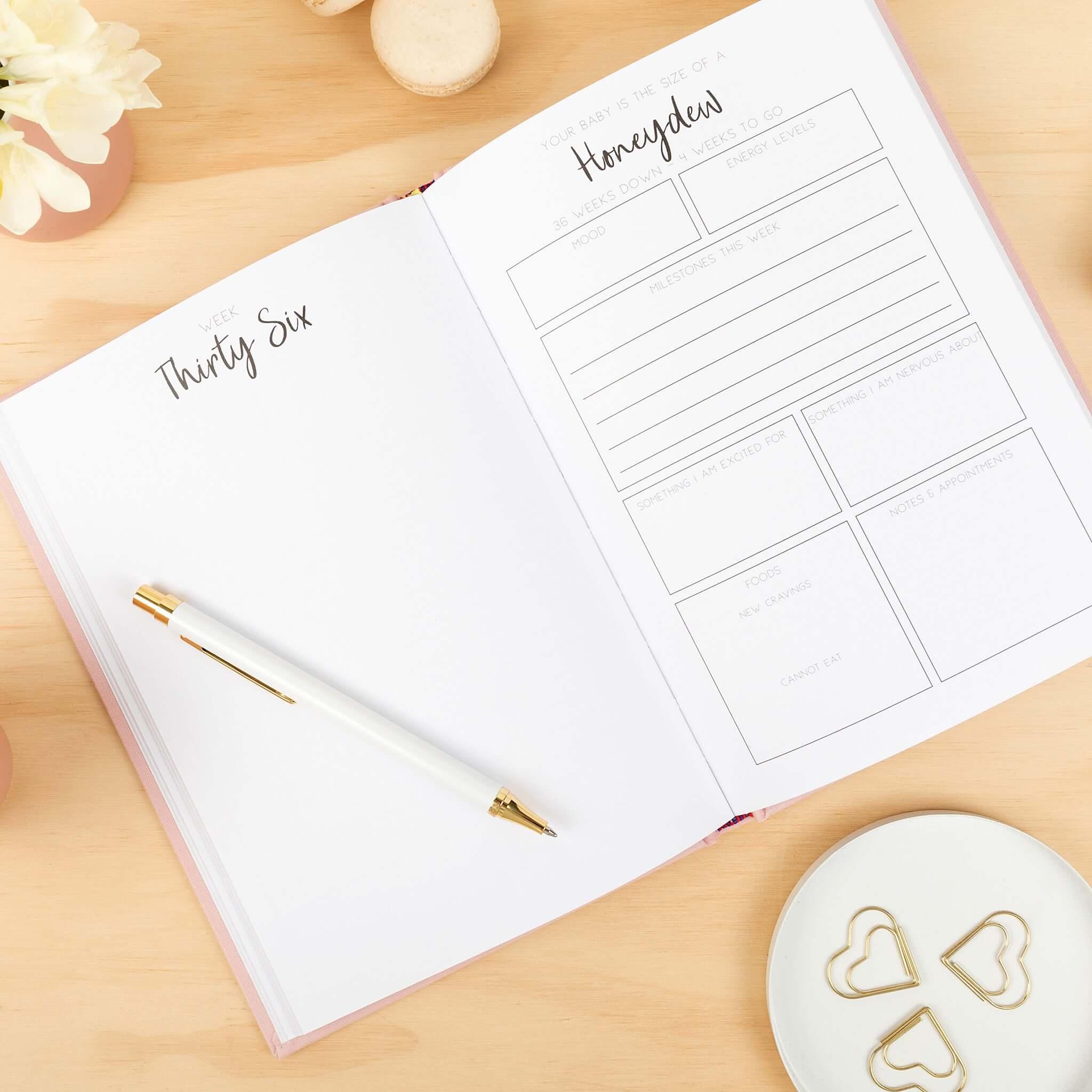 Blush Pink Linen Pregnancy Journal  - LIMITED EDITION - Belle and Grace Boutique