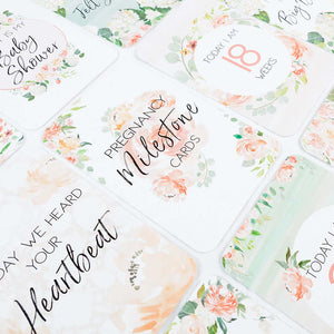 Floral Pregnancy Milestone Cards - Belle and Grace Boutique