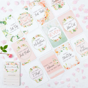 Floral Baby Milestone Cards - Belle and Grace Boutique